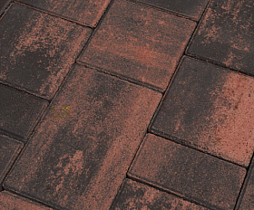 Тротуарная плитка Koldiz Ривьера 50 мм Оникс Красный