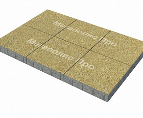 Тротуарная плитка Фабрика Готика Квадрат 400х400х80 мм Голд 4