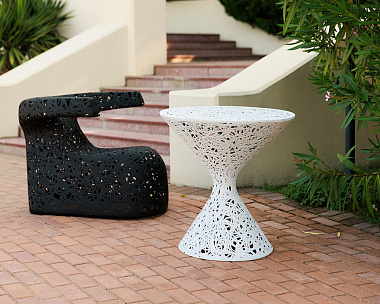 Стол Vitgarden Race Table d70 Bianco из базальта, цвет белый