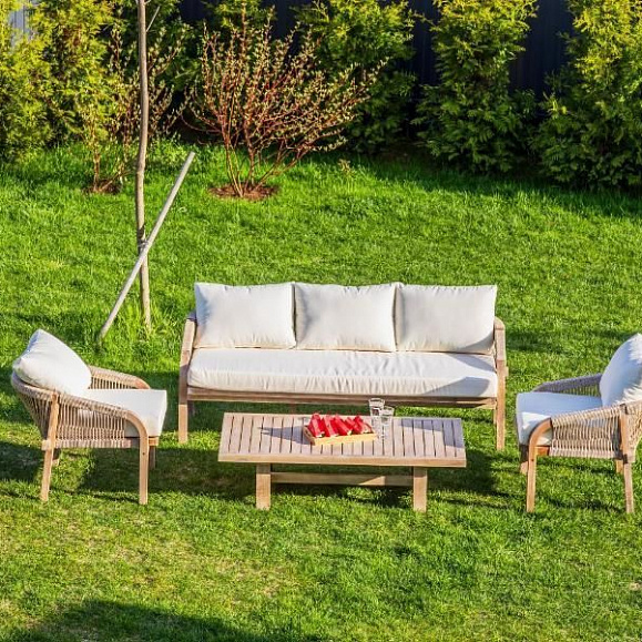 Лаунж-зона Michelle Royal Family из дерева, цвет бежевый фото 12