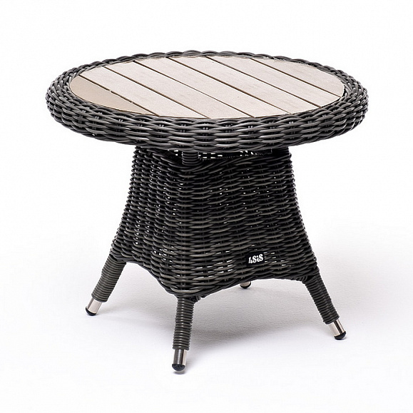 Равенна кофейный стол из искусственного ротанга, цвет графит фото 1