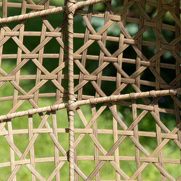 Флоренция подвесное кресло-кокон из искусственного ротанга, цвет соломенный с серой подушкой фото 6