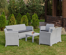 Обеденный комплект Grand Lana L Royal Family из пластика, цвет светло-серый