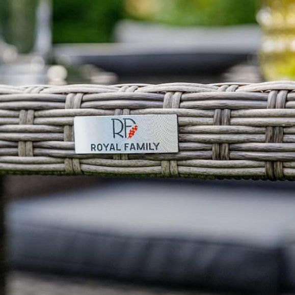 Обеденный комплект Karl plus Royal Family из искусственного ротанга, цвет серый фото 7