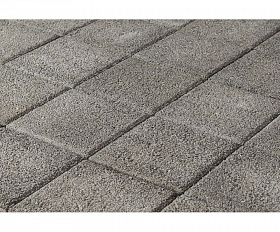 Тротуарная плитка Braer ЛУВР Квадрат 200х200х60 мм Гранит Серый