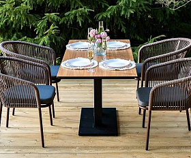 Обеденная Каффе Дабл 4SIS группа на 4 персоны, цвет дуб