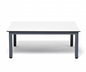 Канны журнальный столик из HPL 90х60, H40, каркас темно-серый (RAL 7024), цвет столешницы молочный