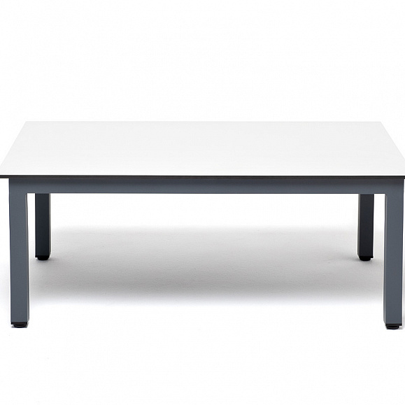 Канны журнальный столик из HPL 90х60, H40, каркас темно-серый (RAL 7024), цвет столешницы молочный фото 2