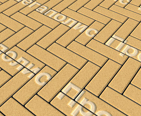 Тротуарная плитка Выбор Паркет Б.4.П.6 Стандарт Желтый