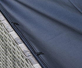 Сундук для хранения Karl 120 Royal Family из искусственного ротанга c колесиками, цвет серый