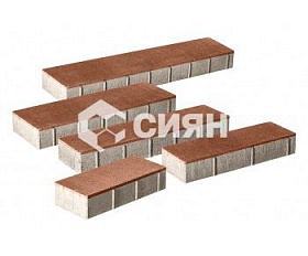 Тротуарная плитка Сиян Паркет П25-6 60 мм Терракотовый