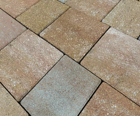 Тротуарная плитка Нобетек Новый город 1НГ6Ф Колормикс №2 Янтарь