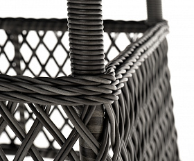 Эспрессо плетеный круглый стол, диаметр 150 см, цвет графит