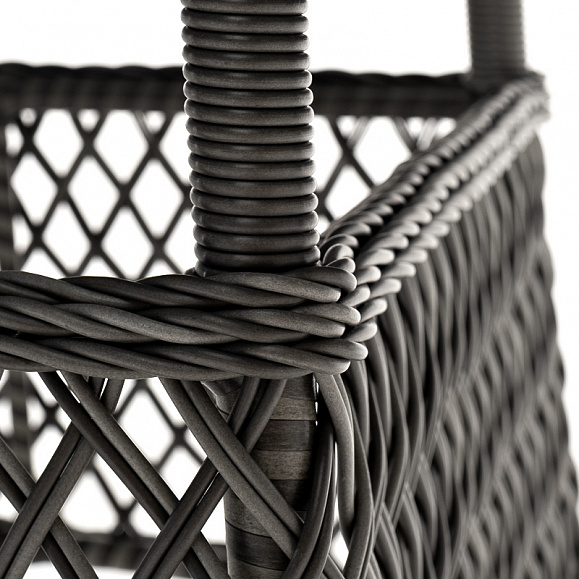 Эспрессо плетеный круглый стол, диаметр 150 см, цвет графит фото 5