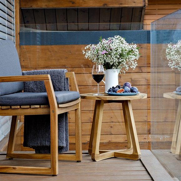 Стол садовый кофейный из акации ROUND Joygarden фото 2