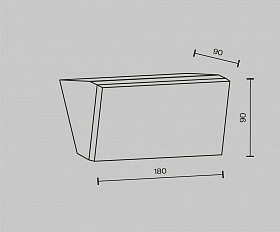 Настенный светильник (бра) Brick Maytoni O436WL-L10GF3K цвет Графит