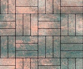 Тротуарная плитка Artstein Паркет 60 мм Color Mix Штайнрус