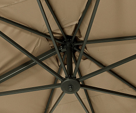 Римини зонт уличный 3х3м на боковой алюминиевой опоре, тент бежевый