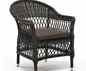 Сицилия плетеный стул из искусственного ротанга, цвет графит