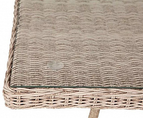 Плетеный стол Латте 4SIS из искусственного ротанга, цвет бежевый