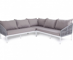 Диван модульный Канны 4SIS из роупа (веревки), цвет светло-серый