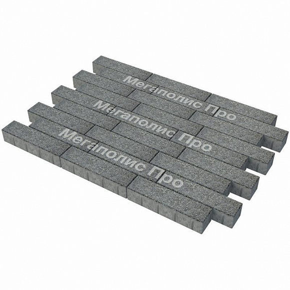 Тротуарная плитка Braer Ригель 2.0 320x80x60 мм Гранит на черном фото 1