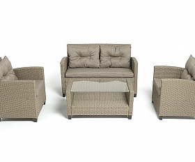 Лаунж-Зона Филадельфия 4SIS из искусственного ротанга, цвет соломенный