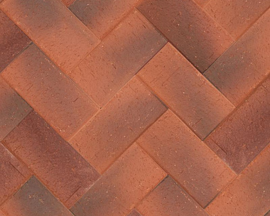 Тротуарная клинкерная брусчатка ЛСР Оксфорд 200х100х50 мм, умбра