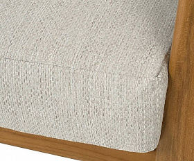 Диван Сидней 4SIS 3-местный плетеный из роупа, основание тик, каркас алюминий бежевый, роуп бежевый, ткань бежевая