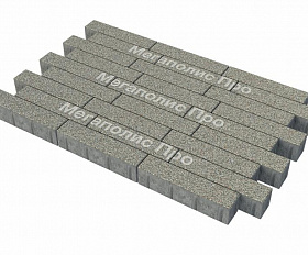 Тротуарная плитка Фабрика Готика Ригель 360х80х80 мм Сильвер 10
