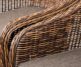 Лаунж-зона Равенна 4SIS из искусственного ротанга, цвет коричневый