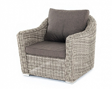 Кресло Фабриция 4SIS из искусственного ротанга, цвет серый