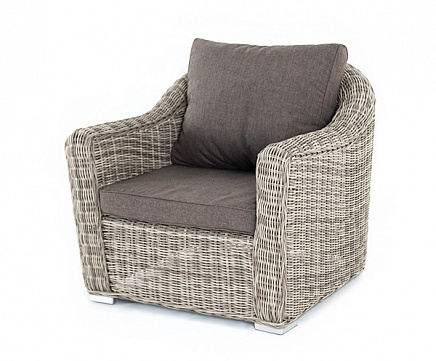 Кресло Фабриция 4SIS из искусственного ротанга, цвет серый