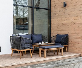 Лаунж-зона Emma Royal Family из дерева, цвет серый