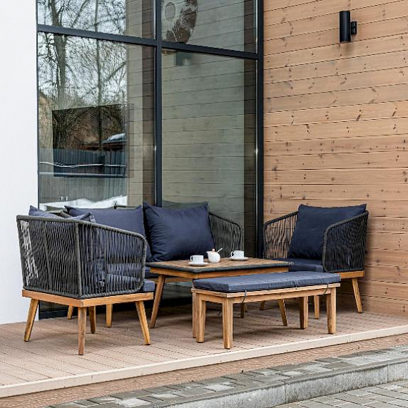 Лаунж-зона Emma Royal Family из дерева, цвет серый фото 2