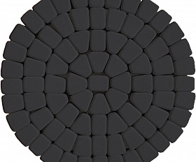 Тротуарная плитка 342 механический завод Классика круговая 60мм Черный