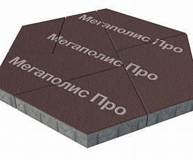 Тротуарная плитка Выбор Оригами Б.4.Фсм.8 80 мм Коричневый Гранит