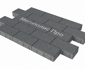 Тротуарная плитка Фабрика Готика Картано 300х150х60 мм Сильвер 13