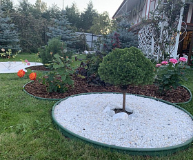 Бордюр садовый KANTA Standartpark SP Б-1000.10.02-ПП пластиковый (Модернизированный кантри) Оливковый 82552-Ол