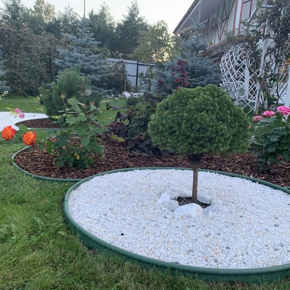 Бордюр садовый KANTA Standartpark SP Б-1000.10.02-ПП пластиковый (Модернизированный кантри) Оливковый 82552-Ол фото 5