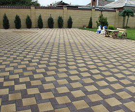 Тротуарные плиты Выбор Квадрат Б.1.К.6 300х300х60 мм Гранит Желтый