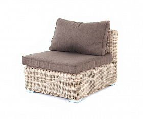 Лунго модуль диванный прямой с подушками, цвет бежевый