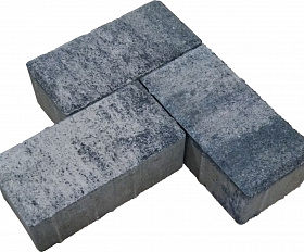 Брусчатка Лидер 40 Прямоугольник Color Mix 200x100x80 мм Графит