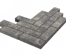 Тротуарная плитка Stellard Паркет 450x150x80 мм Грей