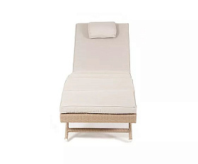 Шезлонг Лиссабон 4SIS из искусственного ротанга, цвет соломенный