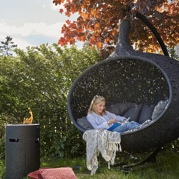 Подвесное кресло Vitgarden Bios Hide из базальта, цвет черный фото 2