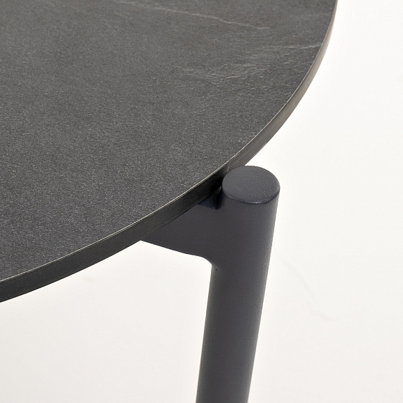 Диего журнальный стол из HPL 120х60 H40, каркас темно-серый (RAL7024), цвет серый гранит фото 5