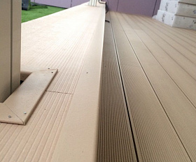 Террасная доска Экодэк Брайт Вельвет Кантри, цвет Пшеничный