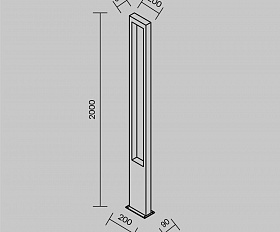 Садово-парковый светильник Bonn Maytoni O425FL-L25GF цвет Графит