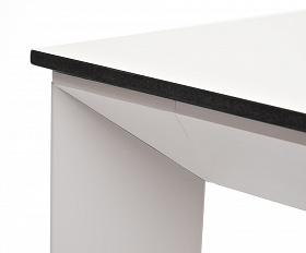 Венето обеденный стол из HPL 90х90см, цвет молочный, каркас белый